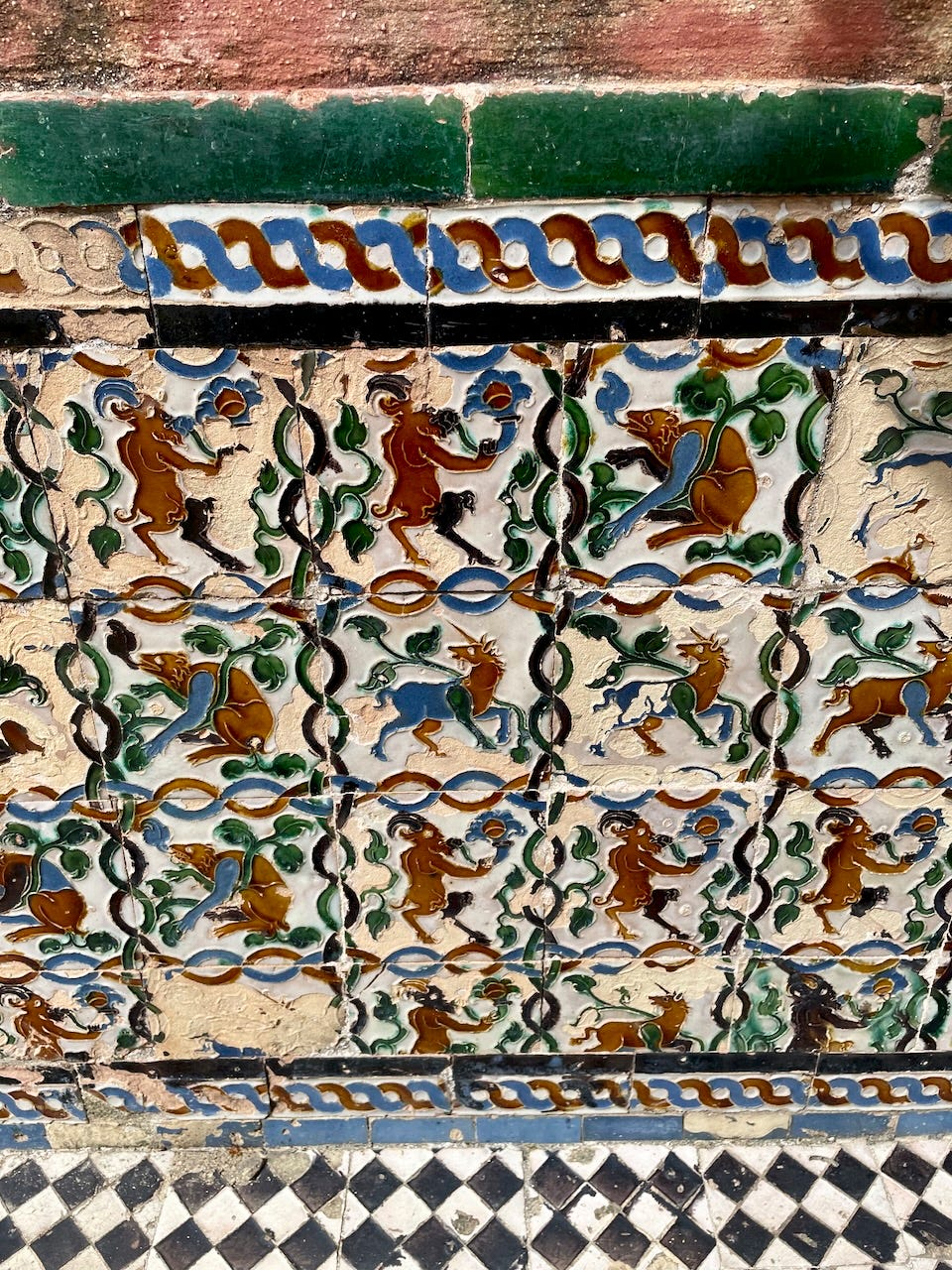 Decorate tiles in the Alcazar, Seville