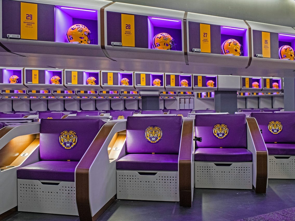 Take a Look Inside LSU's New $28 Million Locker Room