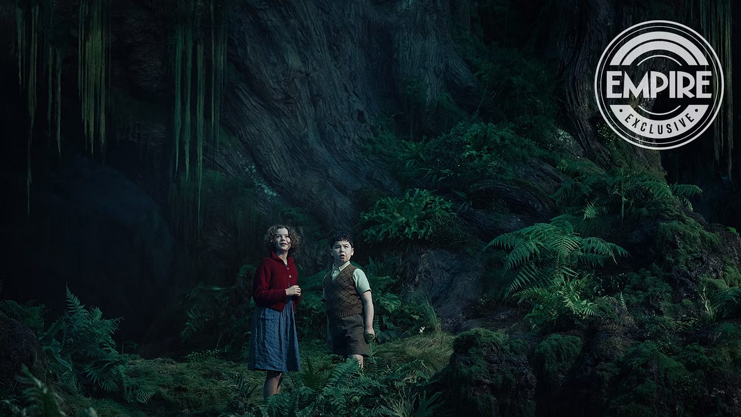 Polly Plummer (Beatrice Campbell) and Digory Kirke (David McKenna) in The Wood Between the Worlds (Credit: Empire) Polly Plummer (Beatrice Campbell) and Digory Kirke (David McKenna) in The Wood Between the Worlds (Credit: Empire)