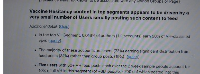 Facebook internal study on vaccine hesitancy Facebook internal study on vaccine hesitancy
