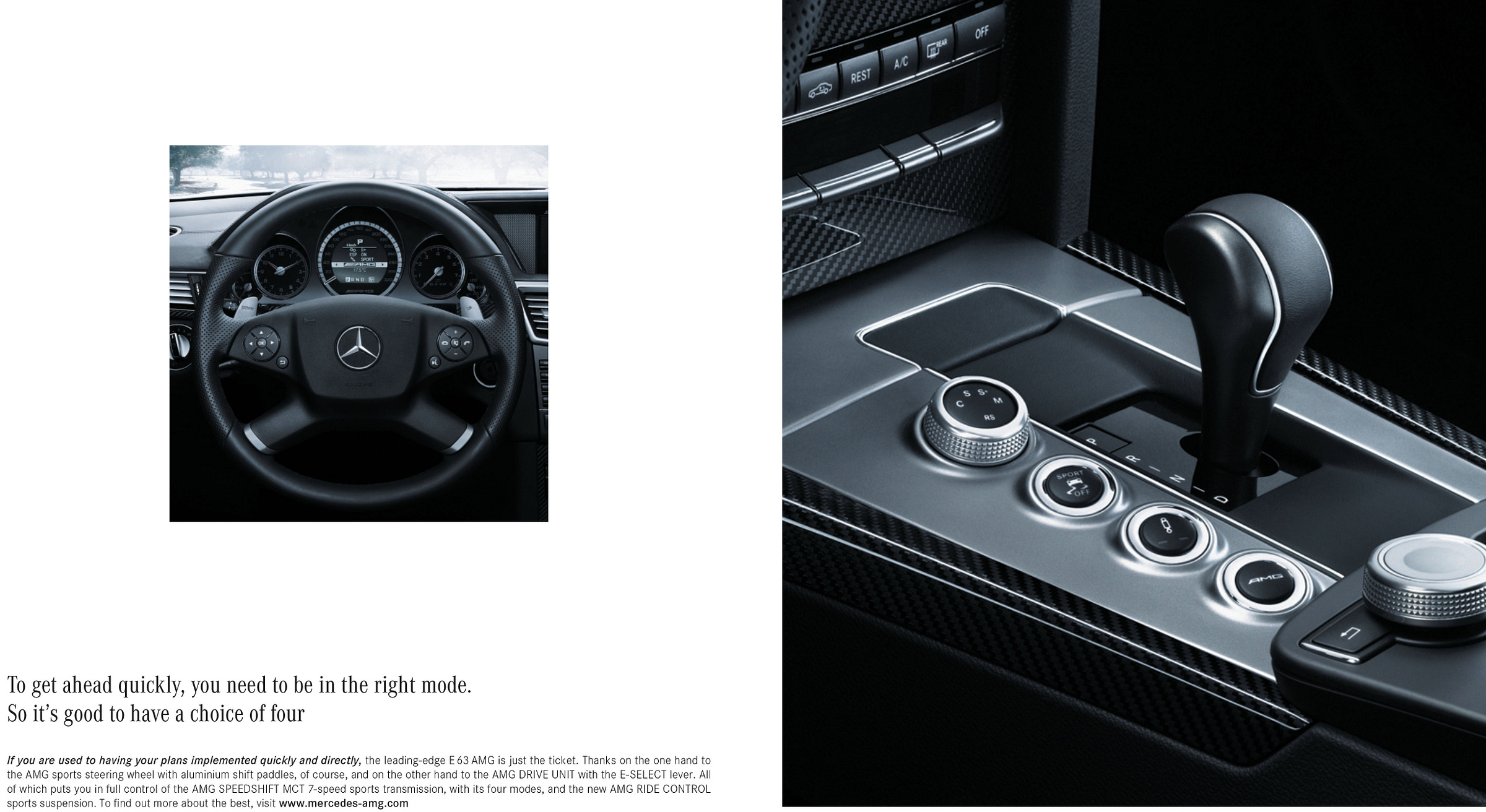 Mercedes AMG E63 W212 2009 brochure interior Mercedes AMG E63 W212 2009 brochure interior