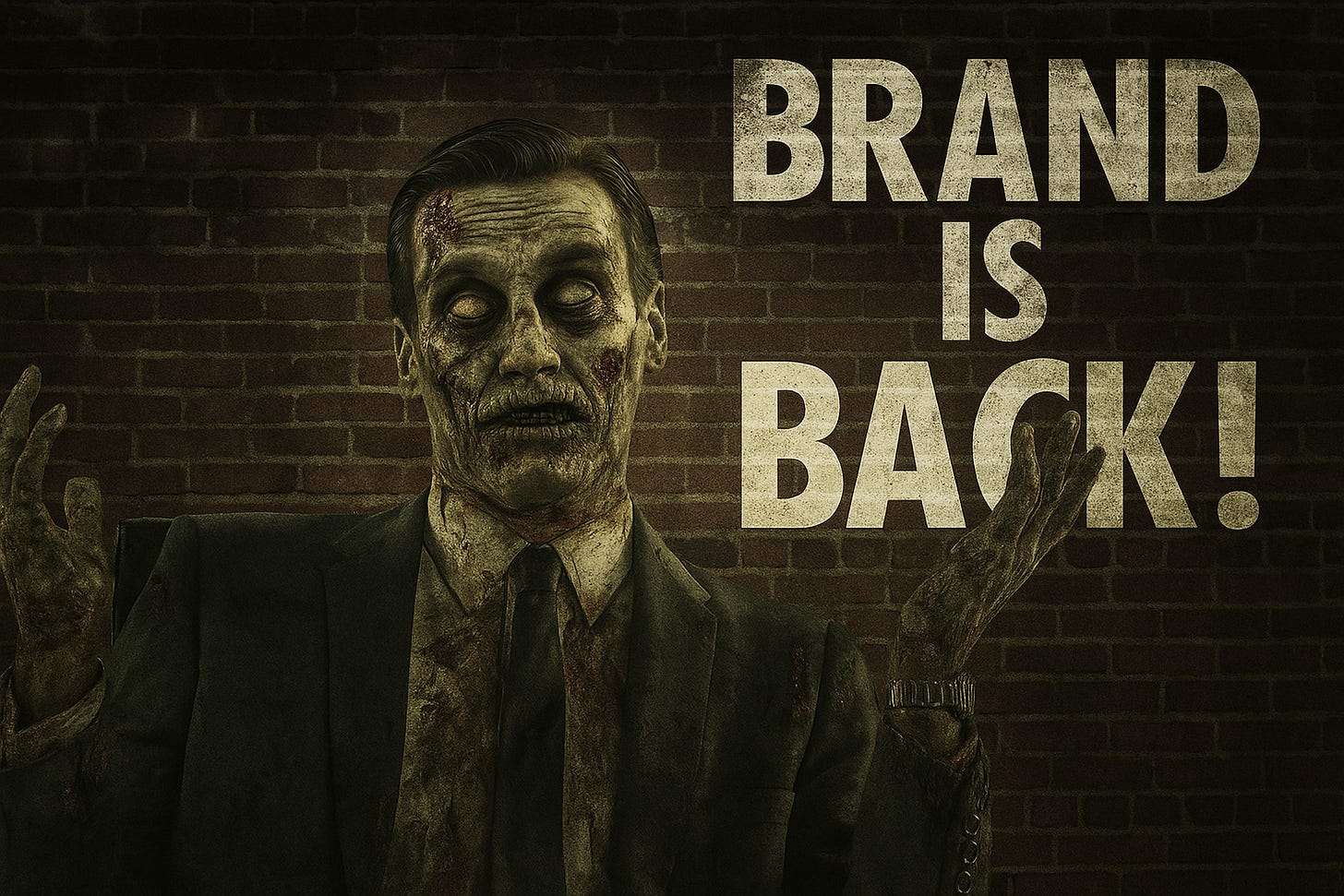 Don Draper as a zombie. AI generated.