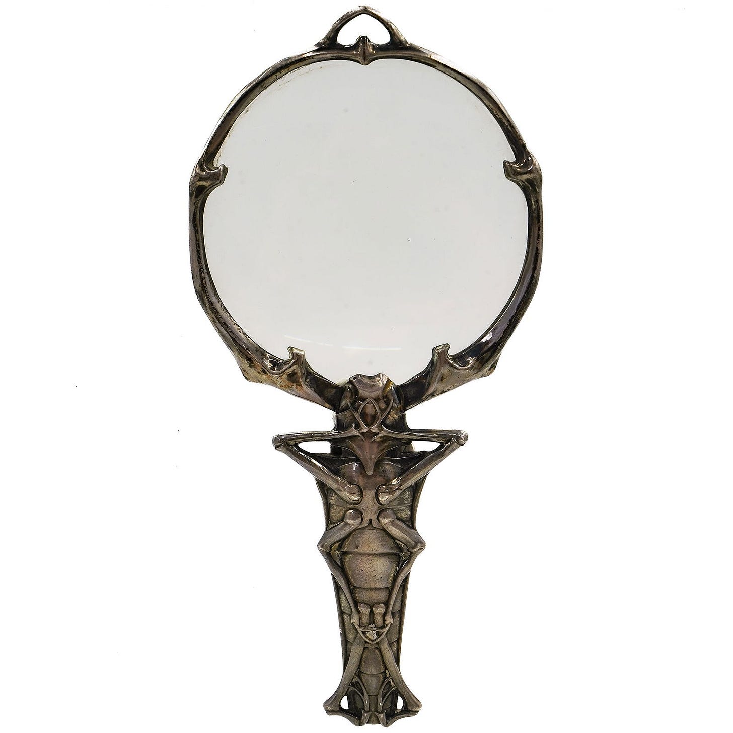 Lucien Gaillard (French, 1861-1933) "Staghorn Beetle" Silver Magnifying Glass