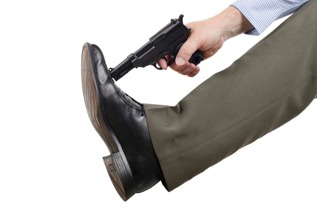 Shooting myself in the foot