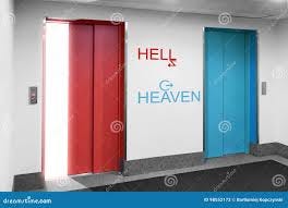 Modern Elevator To Hell O Heaven Stock ...