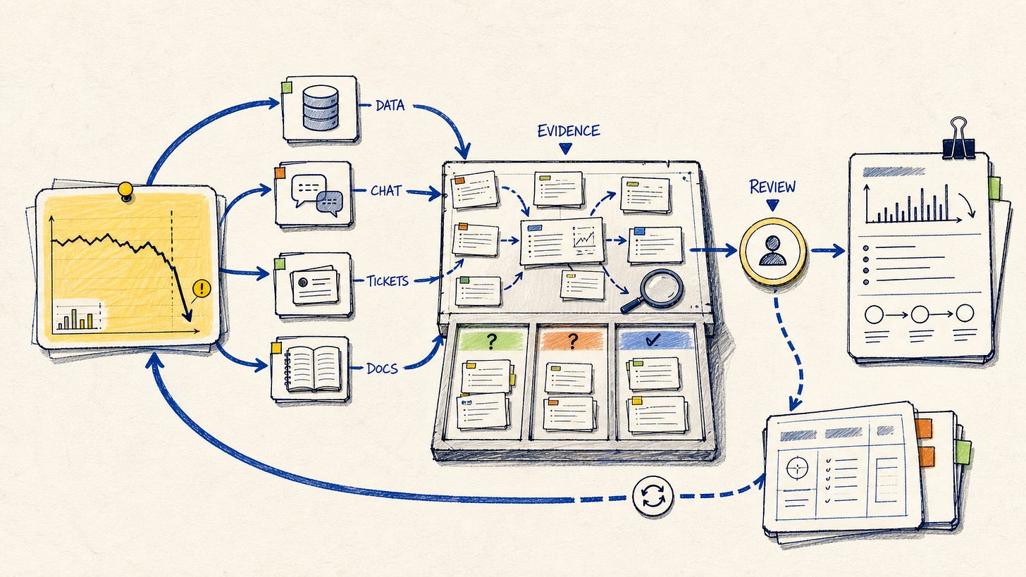Analyst root-cause loop