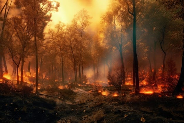 Devastating Forest Fire A Tragic Natural Disaster Generative AI | Premium AI-generated  image