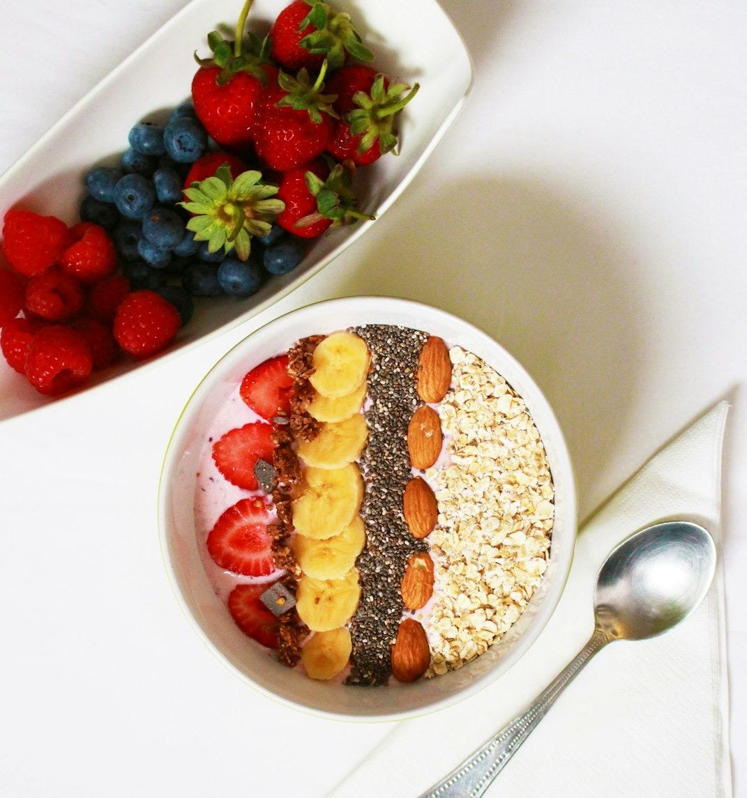 slice banana and strawberry