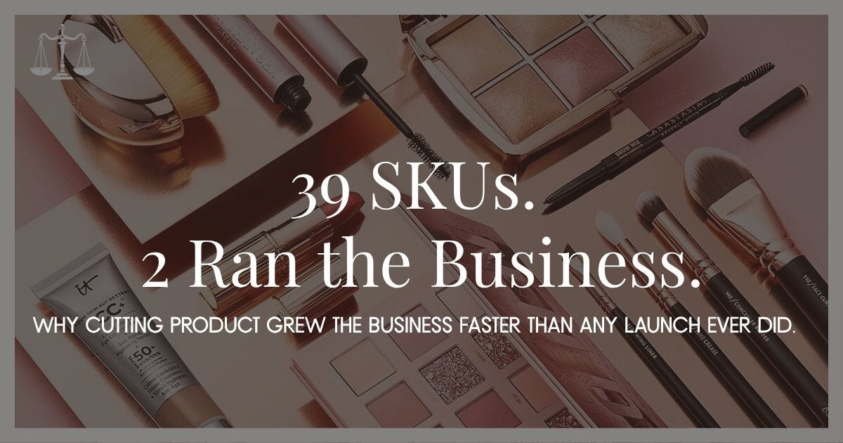 39 SKUs. 2 Ran the Business.