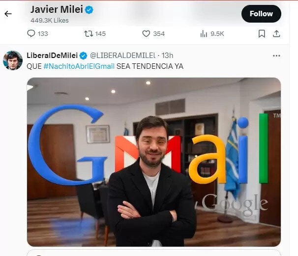 El discriminatorio like de Milei en Twitter: Nacho Torres con Síndrome de  Down | El Presidente que cerró el Inadi | Página|12