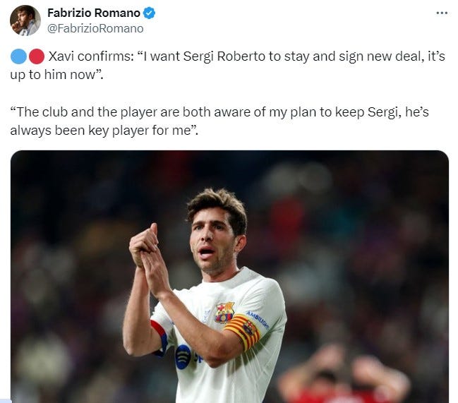 Sergi Roberto La Liga Barcelona