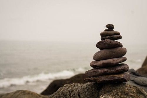 Beach Balance Stone Stacked Nature Meditation Beach Balance Stone Stacked Nature Meditation