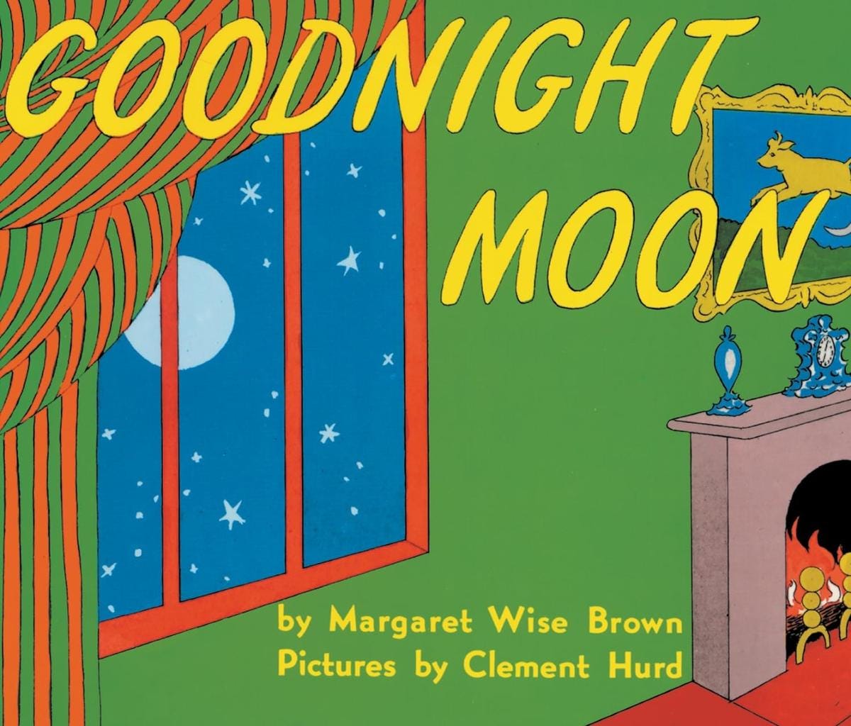  "Goodnight Moon" by Margaret Wise Brown.