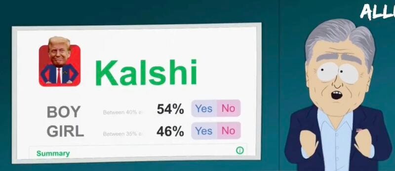 South Park literally made an episode about Kalshi last night. If that's not  a sign to get on board, I don't know what is. We're expanding on all fronts  - growth partnerships,