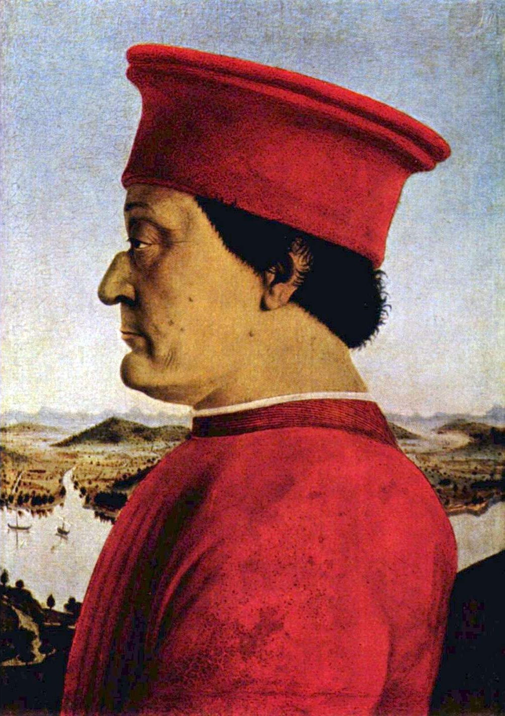 Piero della Francesca profile portrait Federico da Montefeltro Piero della Francesca profile portrait Federico da Montefeltro