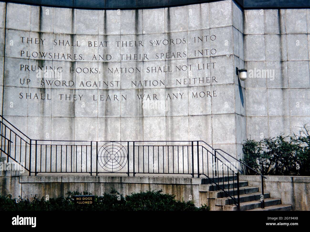 A 1958 view of the famous biblical 'swords into plowshares/ploughshares ...