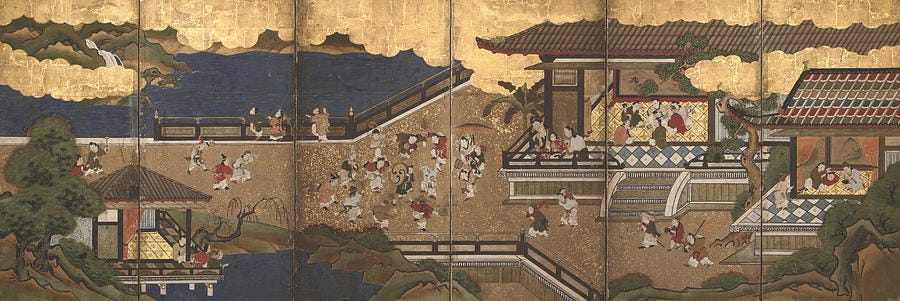 Chinese Children Playing Painting by Kano School - Fine Art America