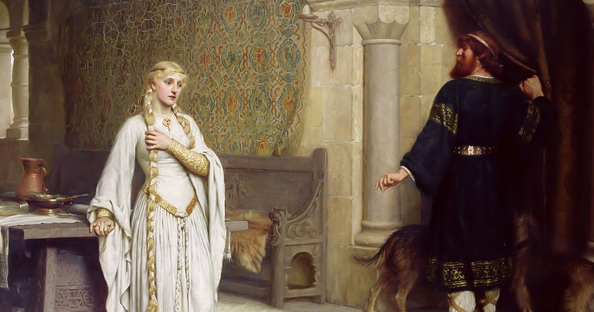 knight courting lady