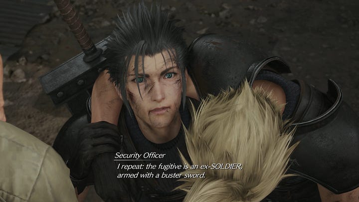 Shinra is searching for an Ex-SOLDIER with a buster sword who is working with Avalanche.