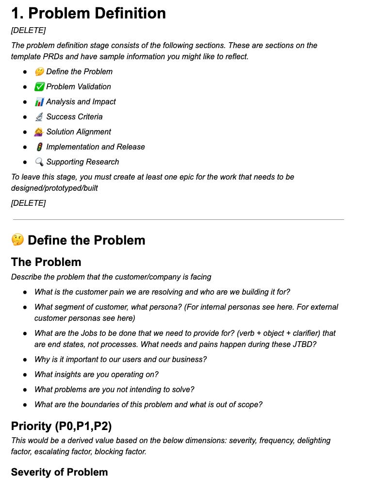 Prd Experience Examples A Flexible Approach to PRD Templates | #78