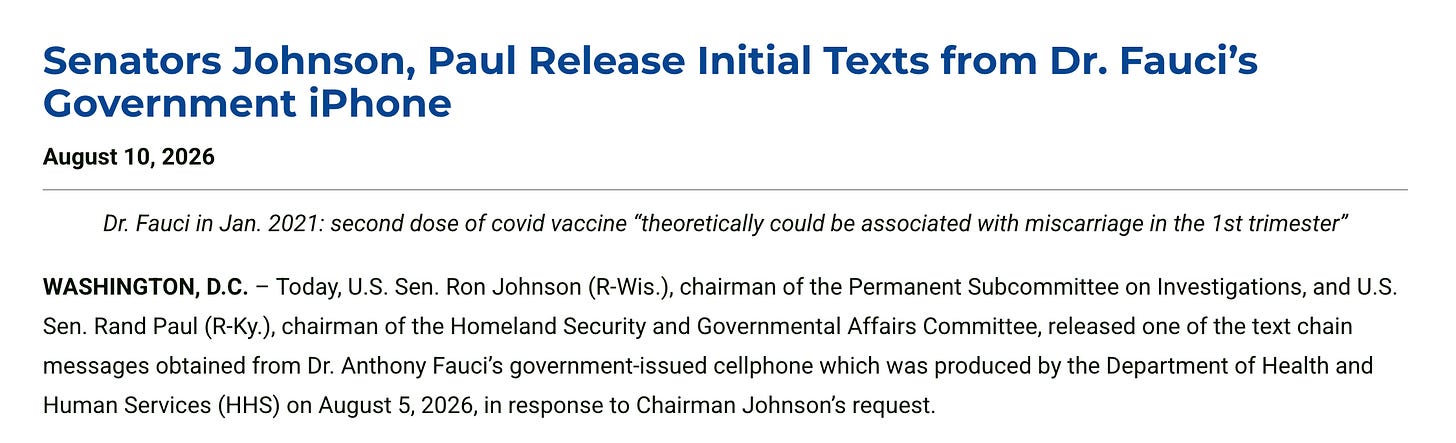 The initial texts from Dr. Fauci’s government iPhone are not the bombshell anti-vaccine influencers are hoping for. 