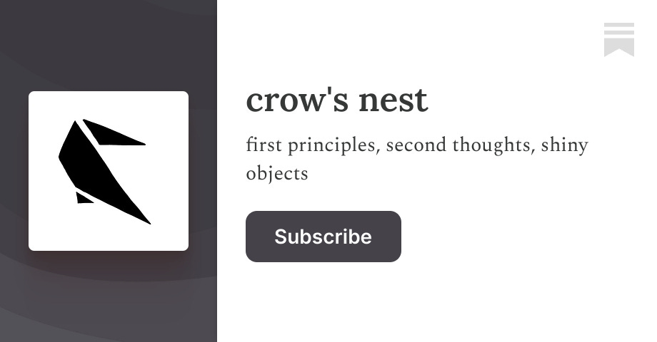 crow's nest | advait | Substack