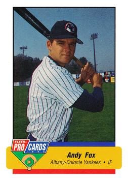 1994 Fleer/ProCards #1449 Andy Fox Front 1994 Fleer/ProCards #1449 Andy Fox Front