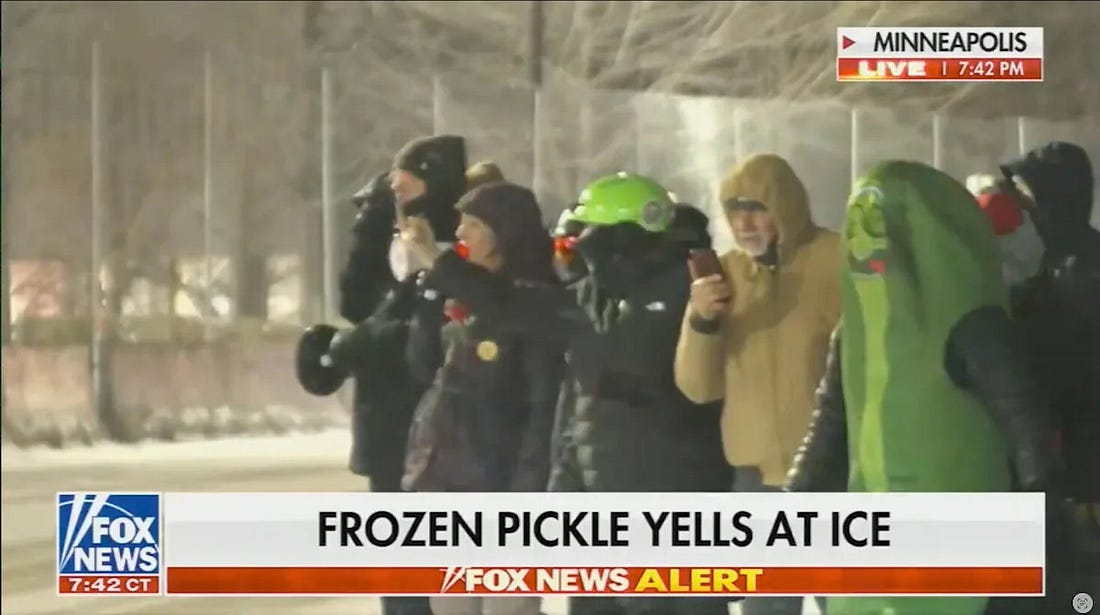 Fox News Informs Viewers, 'Frozen Pickle Yells At ICE'