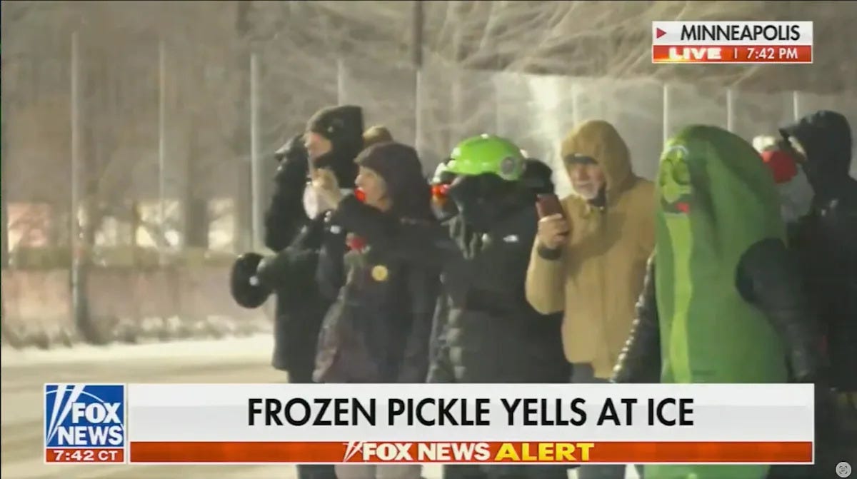 Fox News Informs Viewers, 'Frozen Pickle Yells At ICE'