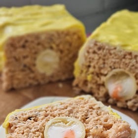 Creme Egg Filled Rice Krispie Treats
