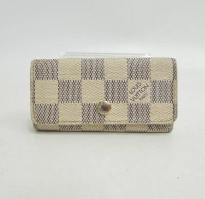 Authentic LOUIS VUITTON Damier Azur Multicles 4 Ring Key Case #41281 - Picture 1 of 19