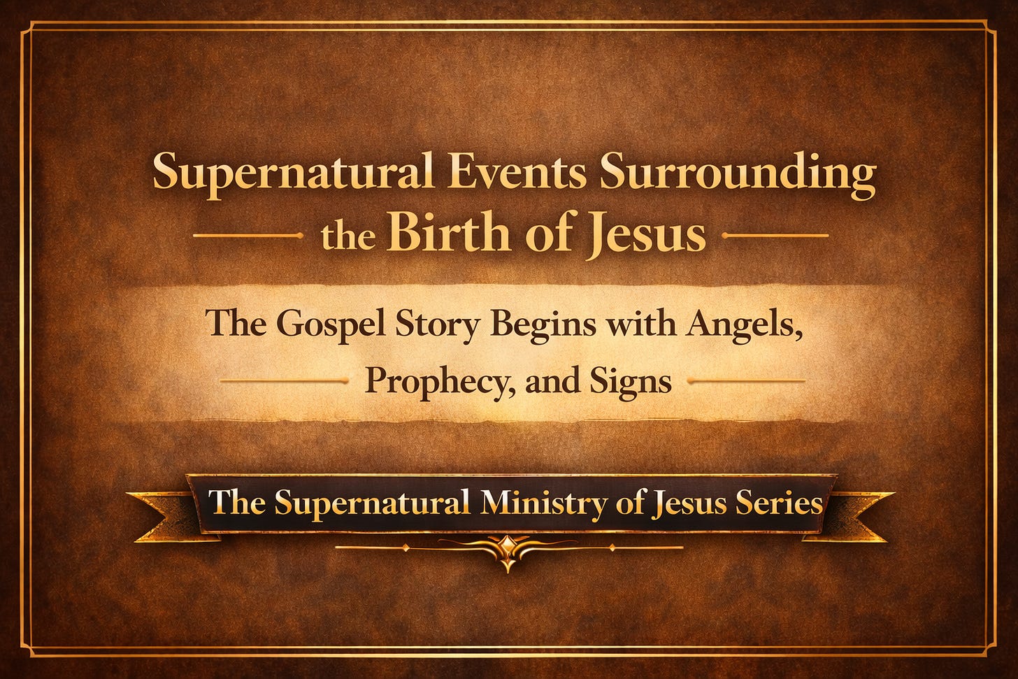 Supernatural Events Surrounding the Birth of Jesus The Gospel Story Begins with Angels, Prophecy, and Signs