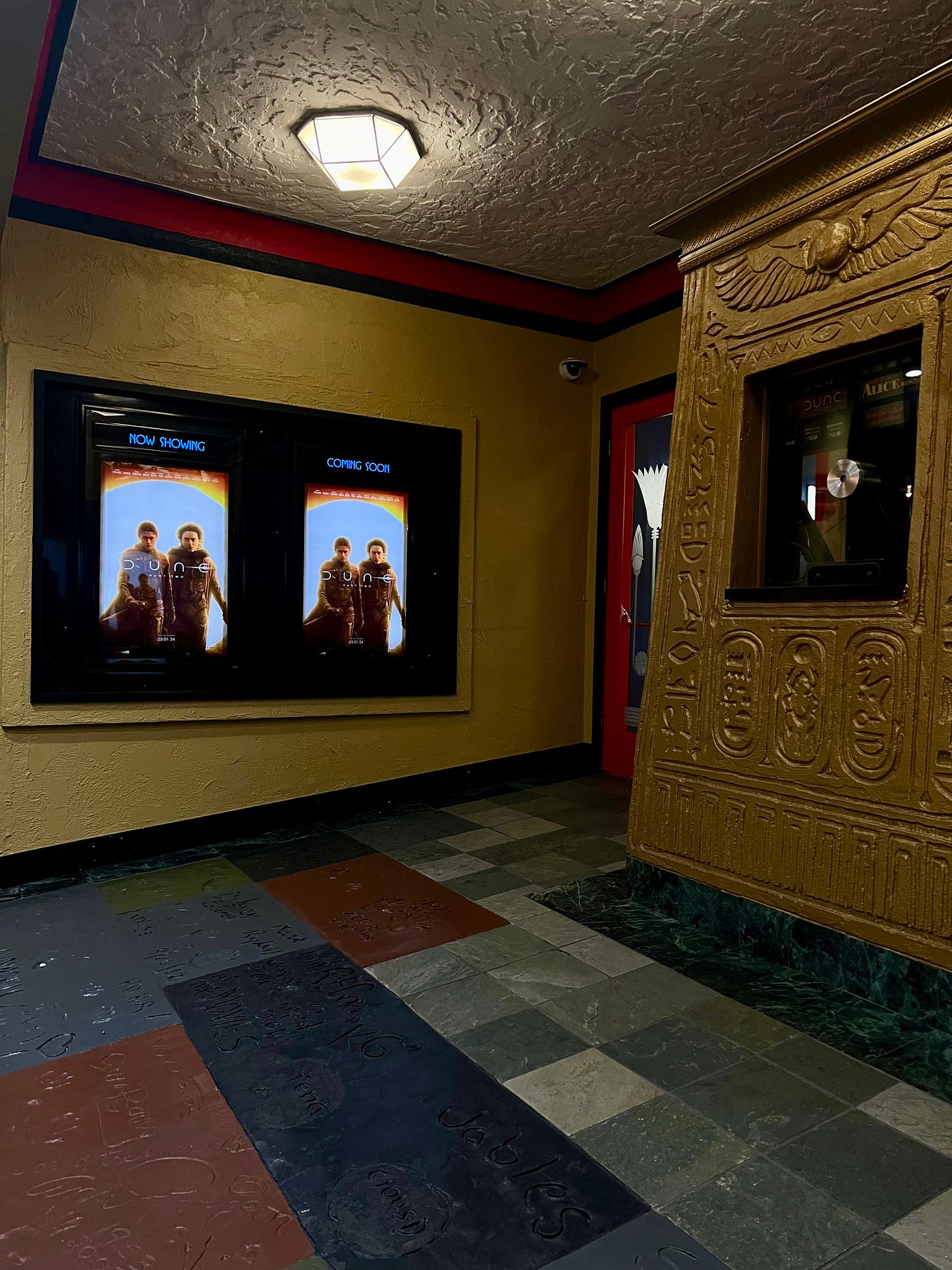 Outside the Vista Theatre