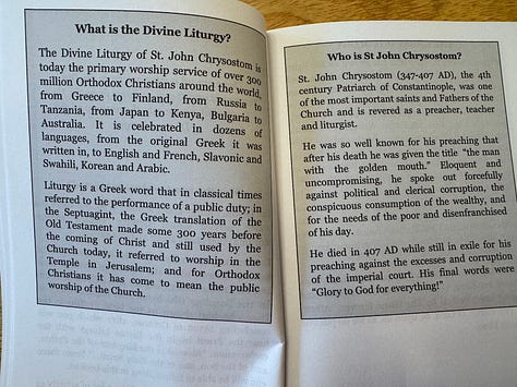 Photos of a liturgy guide
