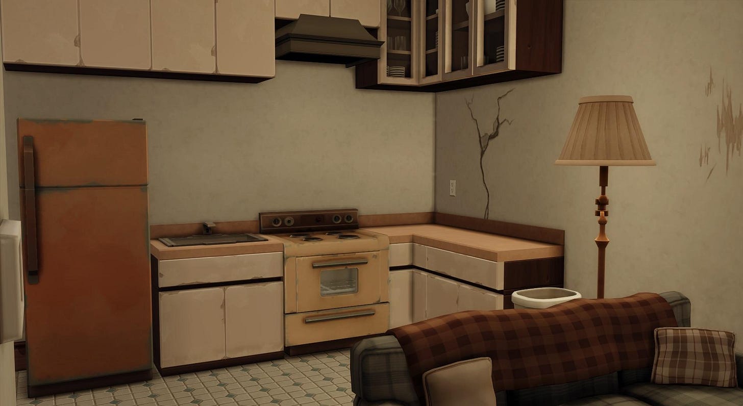 my attempt at making a run down apartment 🧌 : r/thesims