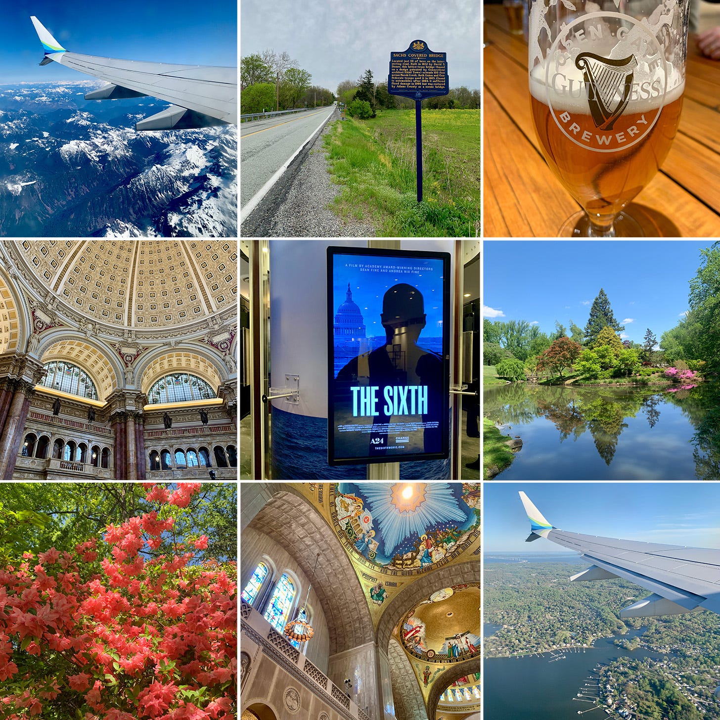 A series of nine photos from my recent trip