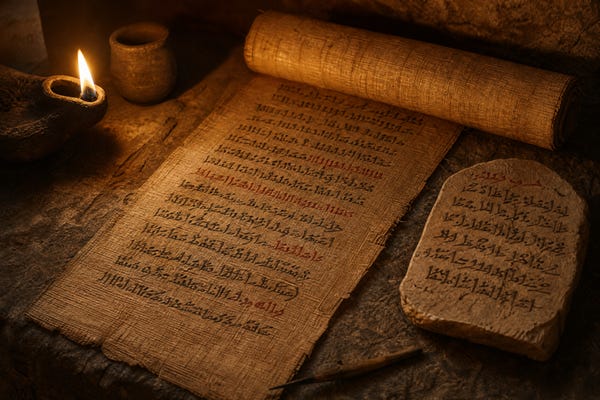 Title: The Turin Strike Papyrus and limestone ostraca, by lamplight - Description: The Turin Strike Papyrus and limestone ostraca, by lamplight Title: The Turin Strike Papyrus and limestone ostraca, by lamplight - Description: The Turin Strike Papyrus and limestone ostraca, by lamplight