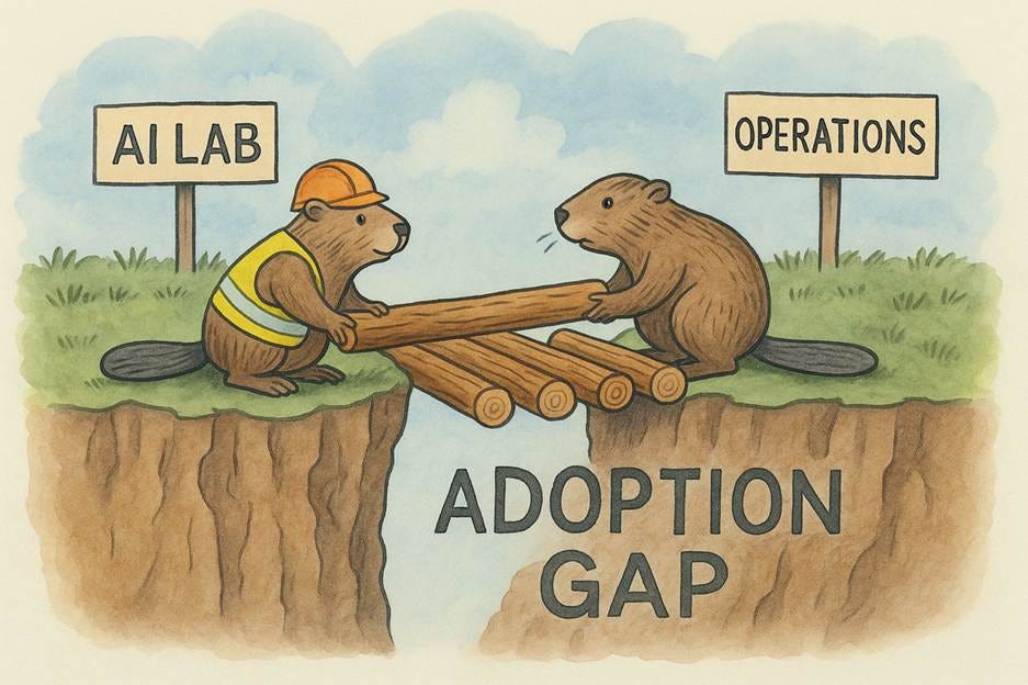 Cartoon of beavers carrying logs over a gap

AI-generated content may be incorrect.