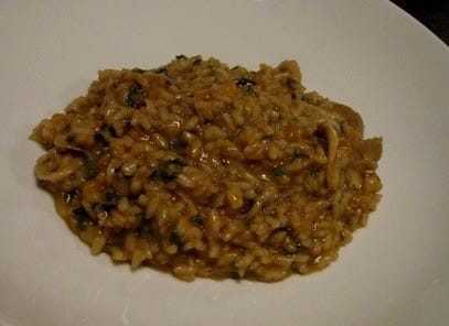 butternut squash and mushroom risotto