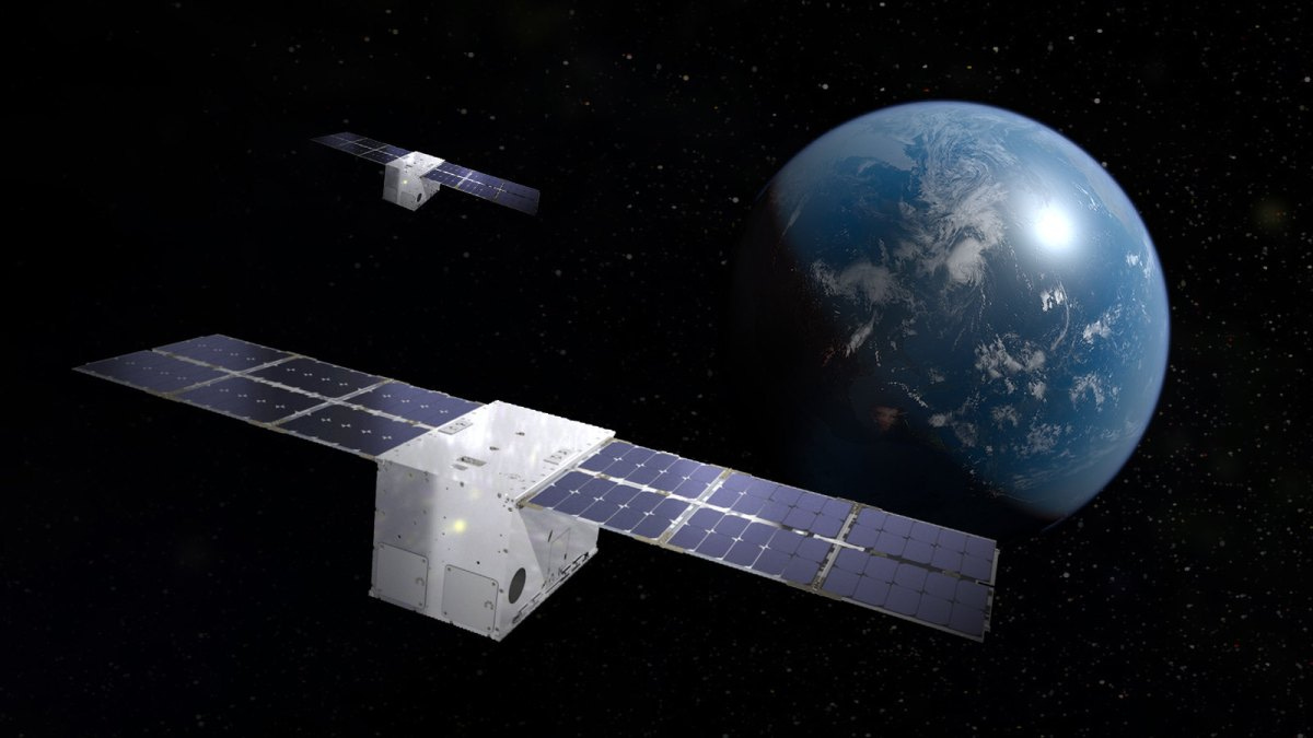 Rendering of Lockheed Martin’s In-Space Upgrade Satellite System demonstration cubesats