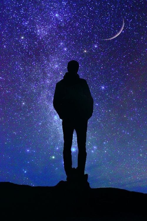 Man Under the Milky Way.