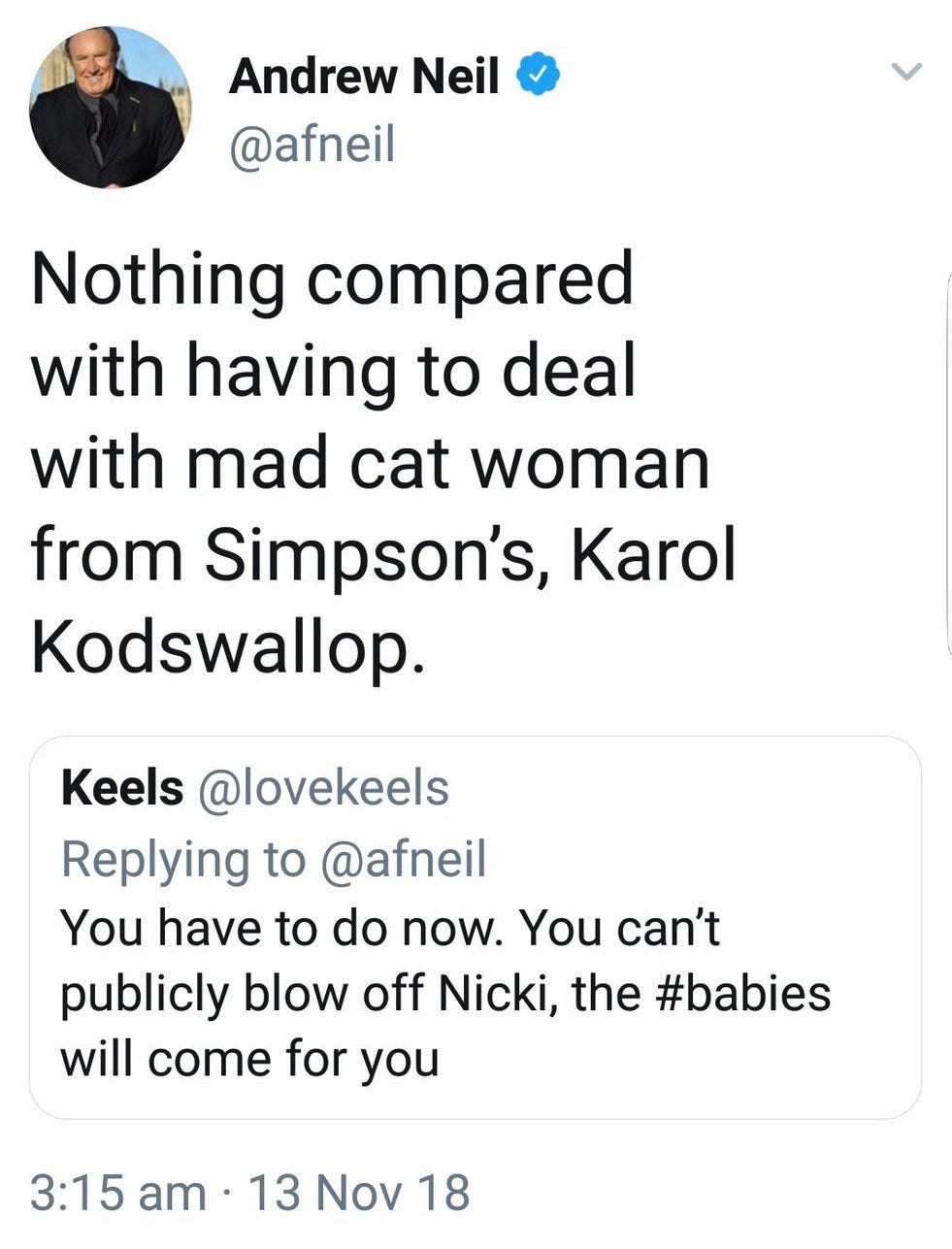 Andrew Neil Carole Cadwalladr Tweet Andrew Neil Carole Cadwalladr Tweet