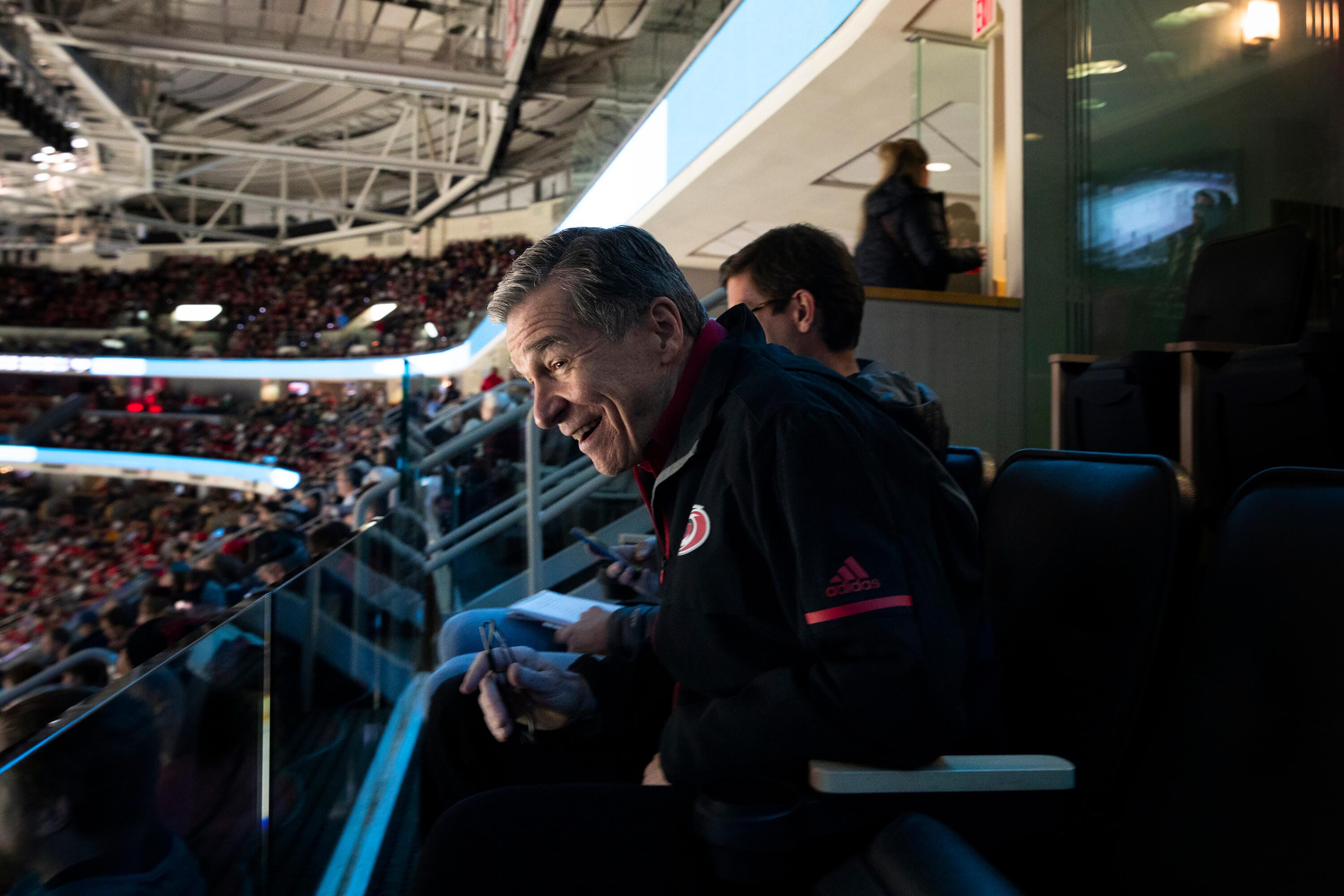 cooper smiling at game