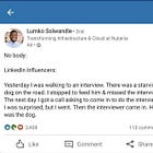 Please don't make me use LinkedIn