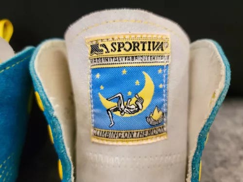 LA SPORTIVA (Italy) Vintage Classic Blue Climbing Shoes Size 37 / US W 6 / Men 5 - Picture 2 of 15