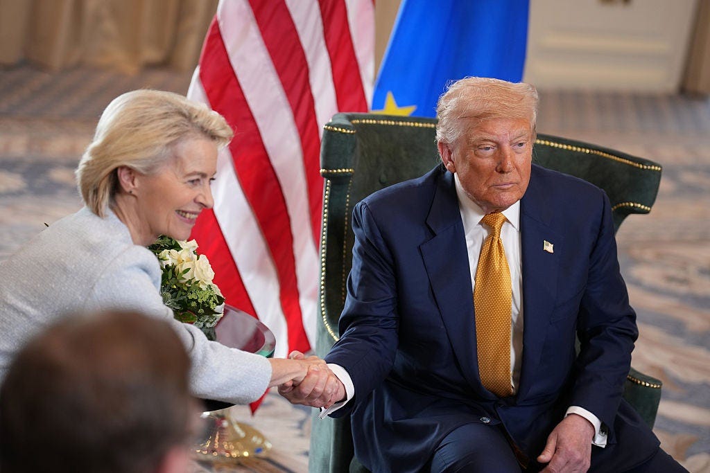 Trump announces EU trade deal that sees 15% flat tariff for products coming  to US | The Independent Trump announces EU trade deal that sees 15% flat tariff for products coming  to US | The Independent