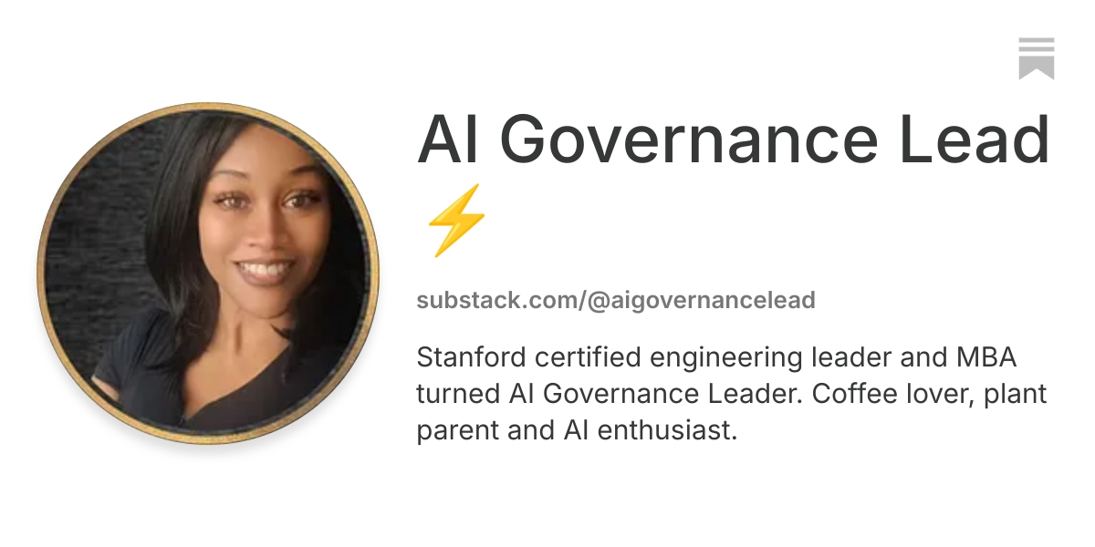 AI Governance Lead ⚡ | Substack