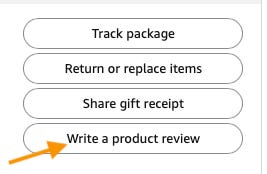 Screen capture showing button to click to leave a review Screen capture showing button to click to leave a review