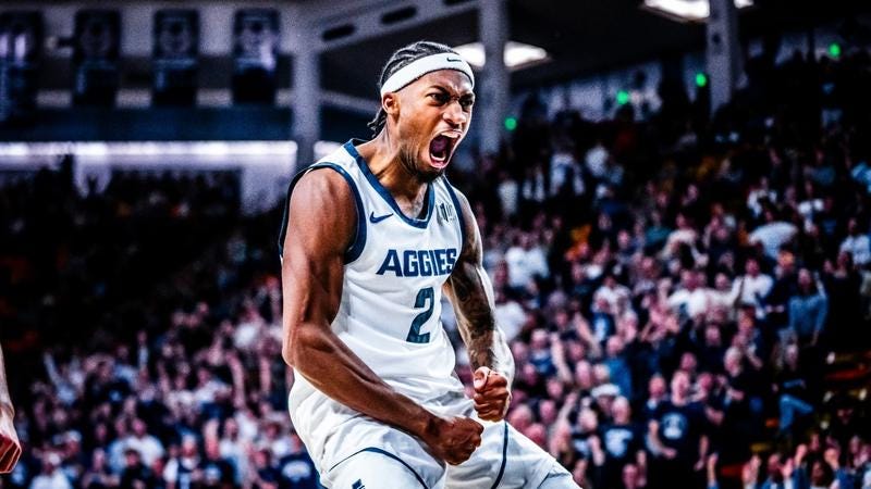 MJ Collins Jr. Named America First Credit Union Utah State Student-Athlete  of the Week - Utah State University Athletics