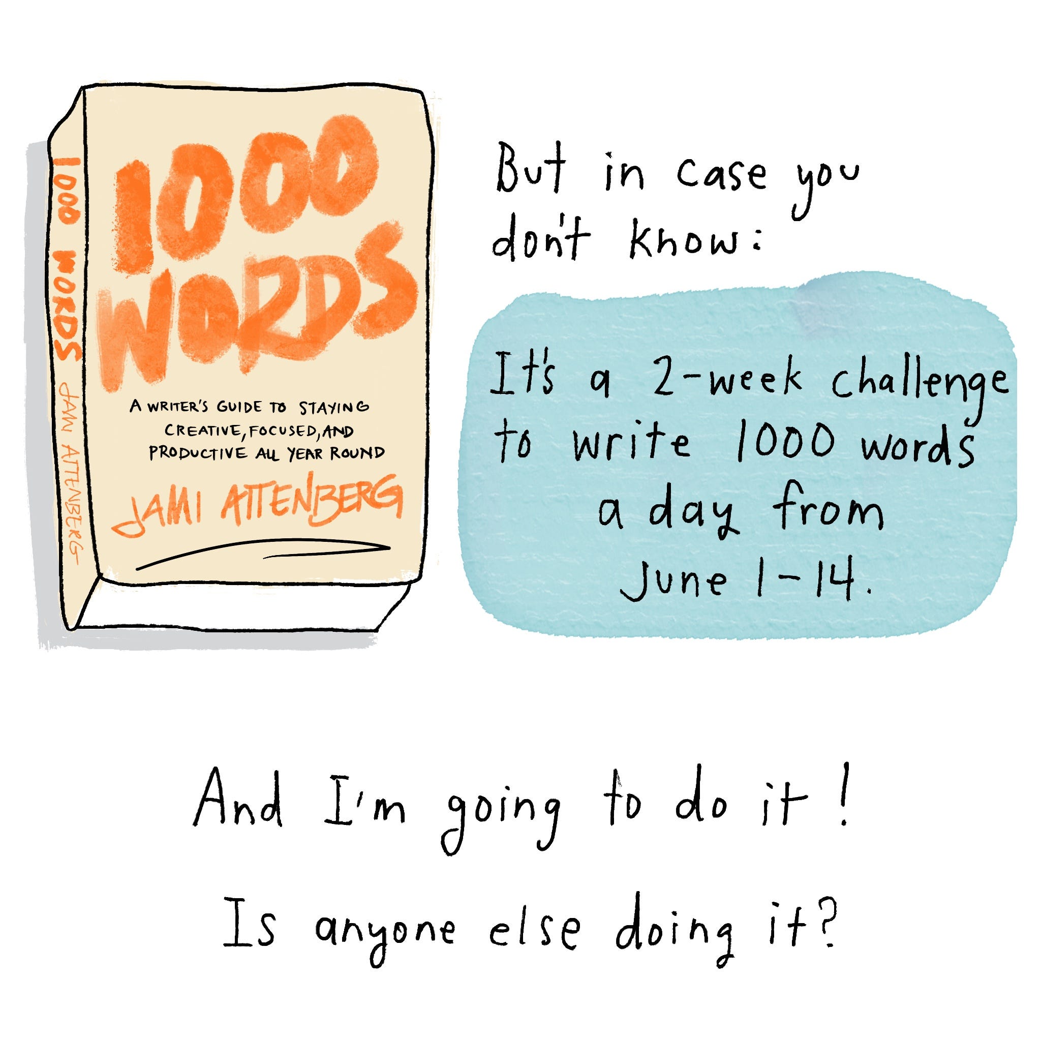 Prepping for a two-week writing challenge